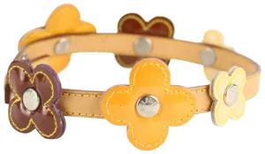 Louis Vuitton Multicolor Vernis Fleur x Vachetta Leather Belt Strap Bracelet 16LVS12