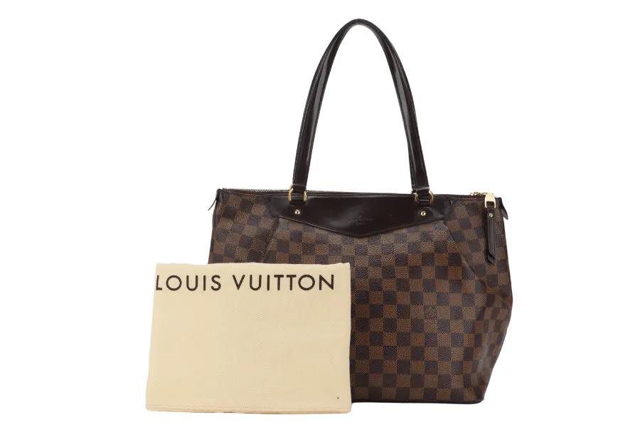 LOUIS VUITTON N41103 WESTMINSTER GM DAMIER EBENE COATED CANVAS GOLD HARDWARE WITH DUST COVER