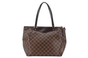 LOUIS VUITTON N41103 WESTMINSTER GM DAMIER EBENE COATED CANVAS GOLD HARDWARE WITH DUST COVER