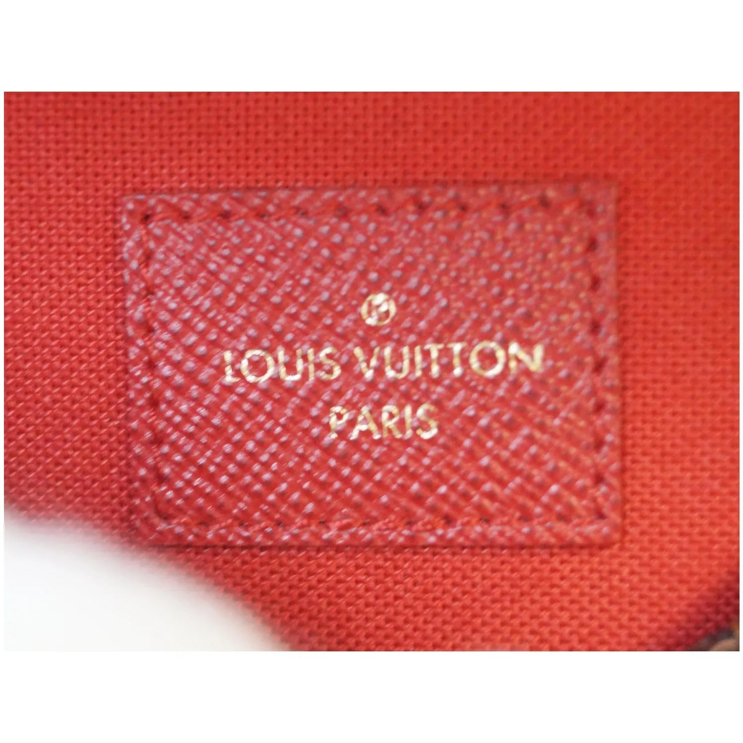 LOUIS VUITTON Pochette Felicie Damier Ebene Crossbody Bag Brown