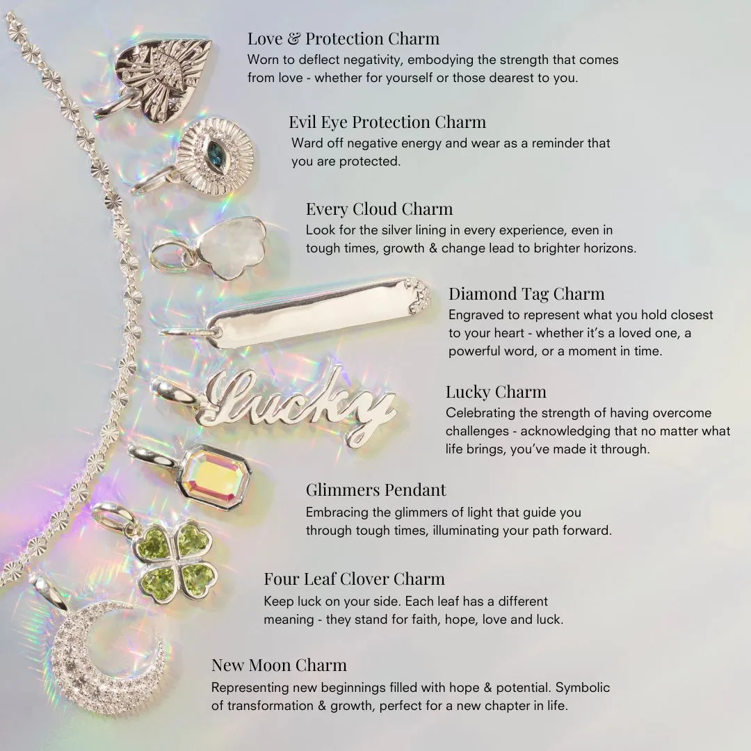 Louise Thompson Lucky Diamond Tag Charm