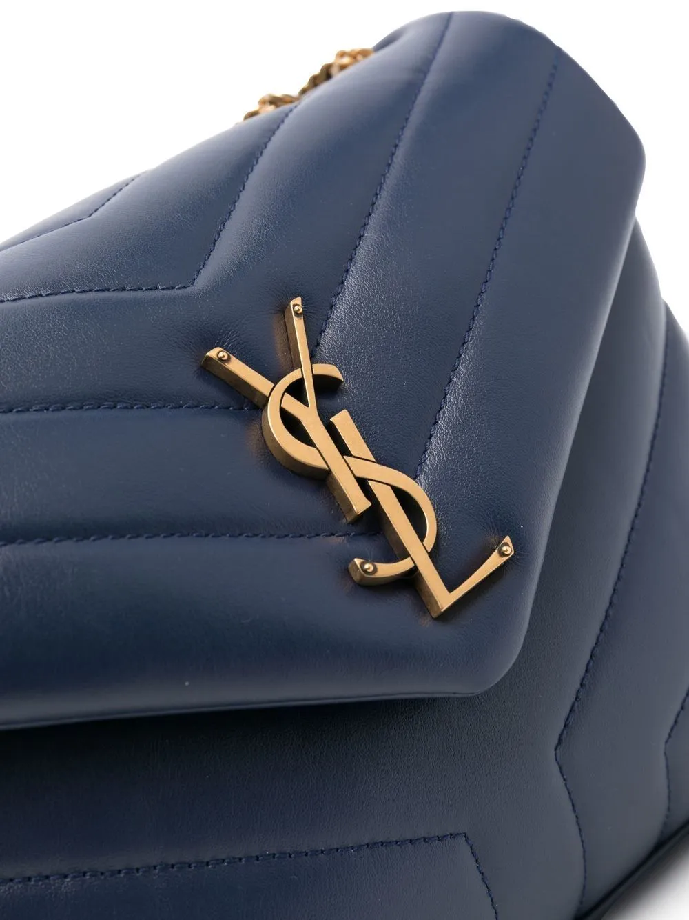 Loulou Navy Small Shoulder Bag