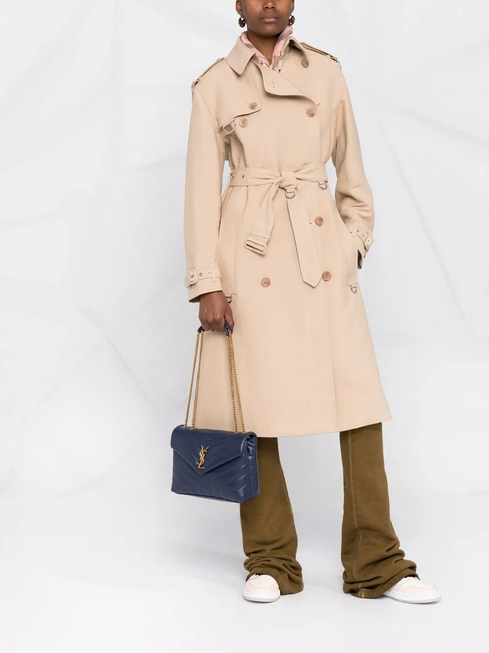 Loulou Navy Small Shoulder Bag
