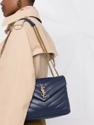 Loulou Navy Small Shoulder Bag