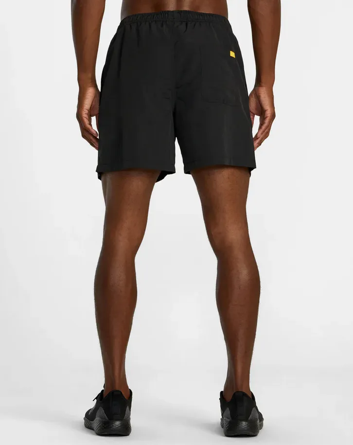 LUKE P OUTSIDER BASECAMP 16" ELASTIC WAIST SHORT  - BLACK