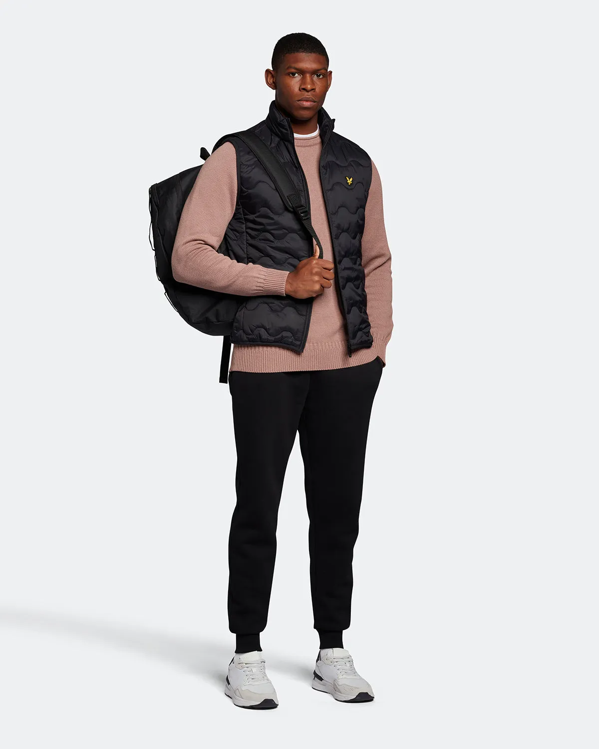 Lyle & Scott JK1802V Crest Quilted Gilet Black