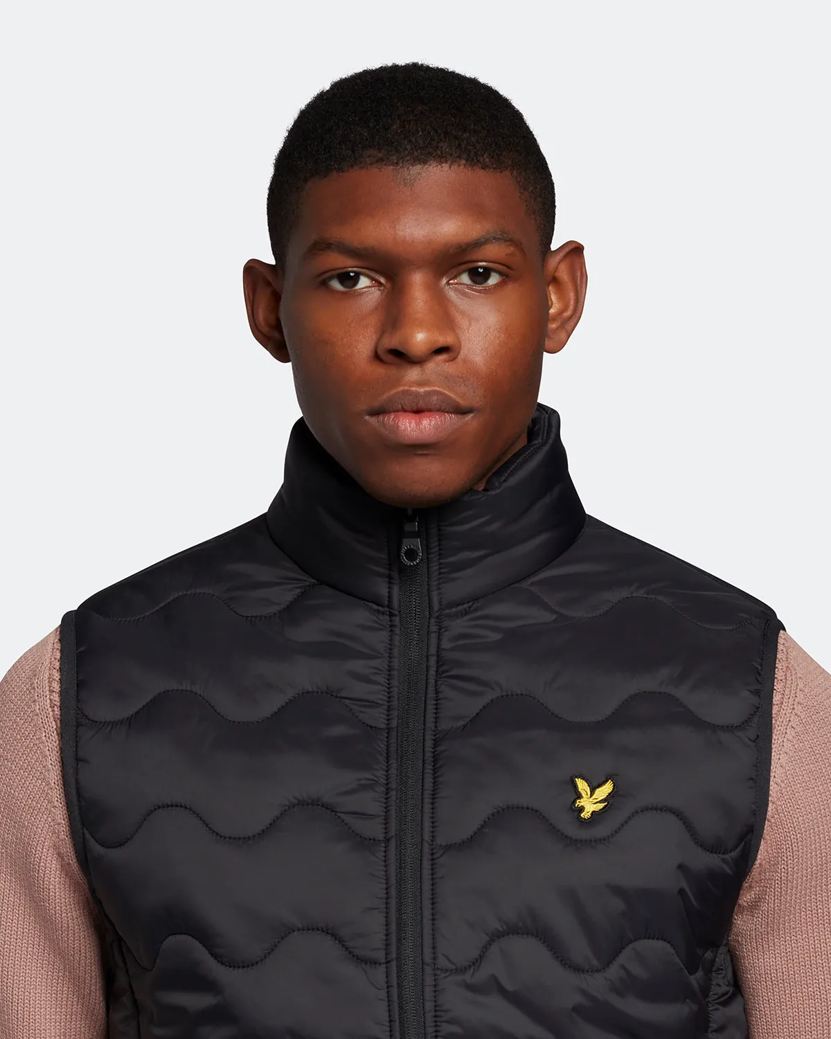 Lyle & Scott JK1802V Crest Quilted Gilet Black