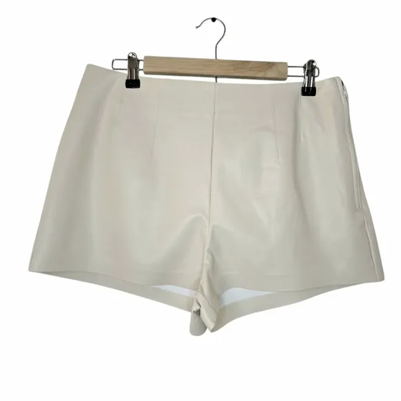 Maeve for Anthropologie Faux Leather Micro Shorts