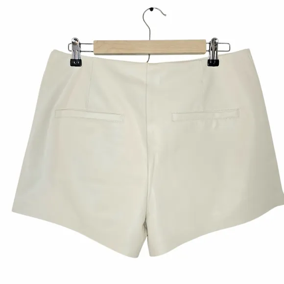 Maeve for Anthropologie Faux Leather Micro Shorts
