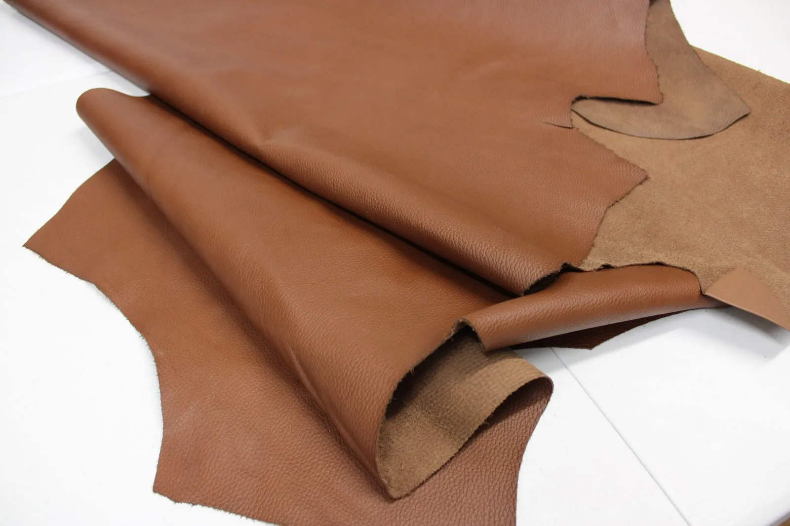MAPLE COWHIDE LEATHER -  Soft Grain Maple Leather 2.5-3 oz. - Leatherworks, Upholstery, Crafts
