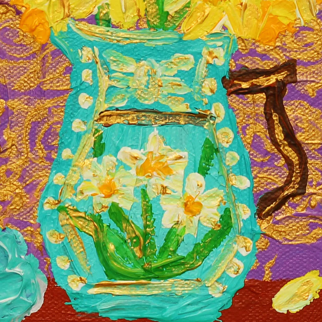 March Daffodil & Aquamarine