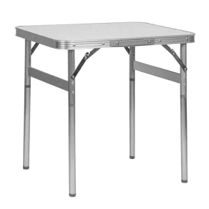 Masă Pliabilă pentru Camping din Aluminiu cu Blat MDF, Dimensiuni 600 x 450 x 250/590 mm - Palisad