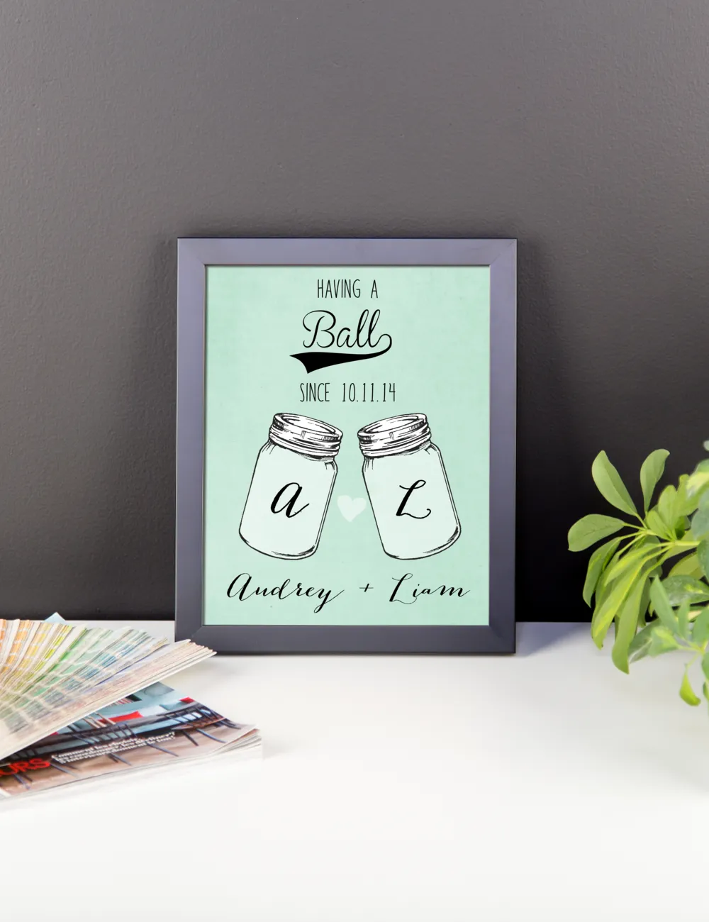 Mason Jar Wedding Art - Wedding Gifts For Couples