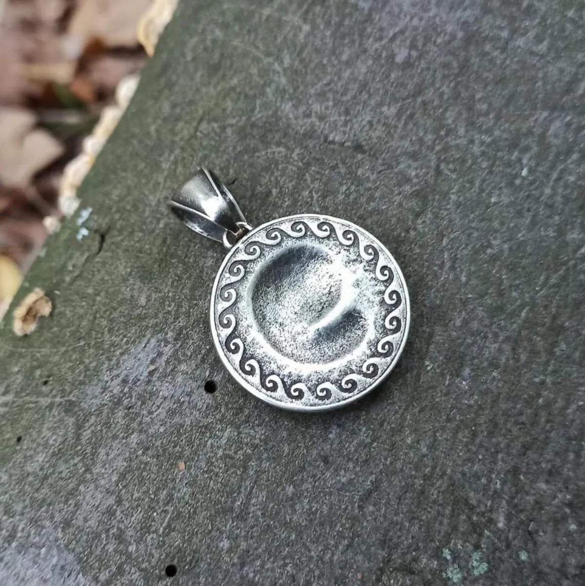 Medusa Gorgon silver plated pendant
