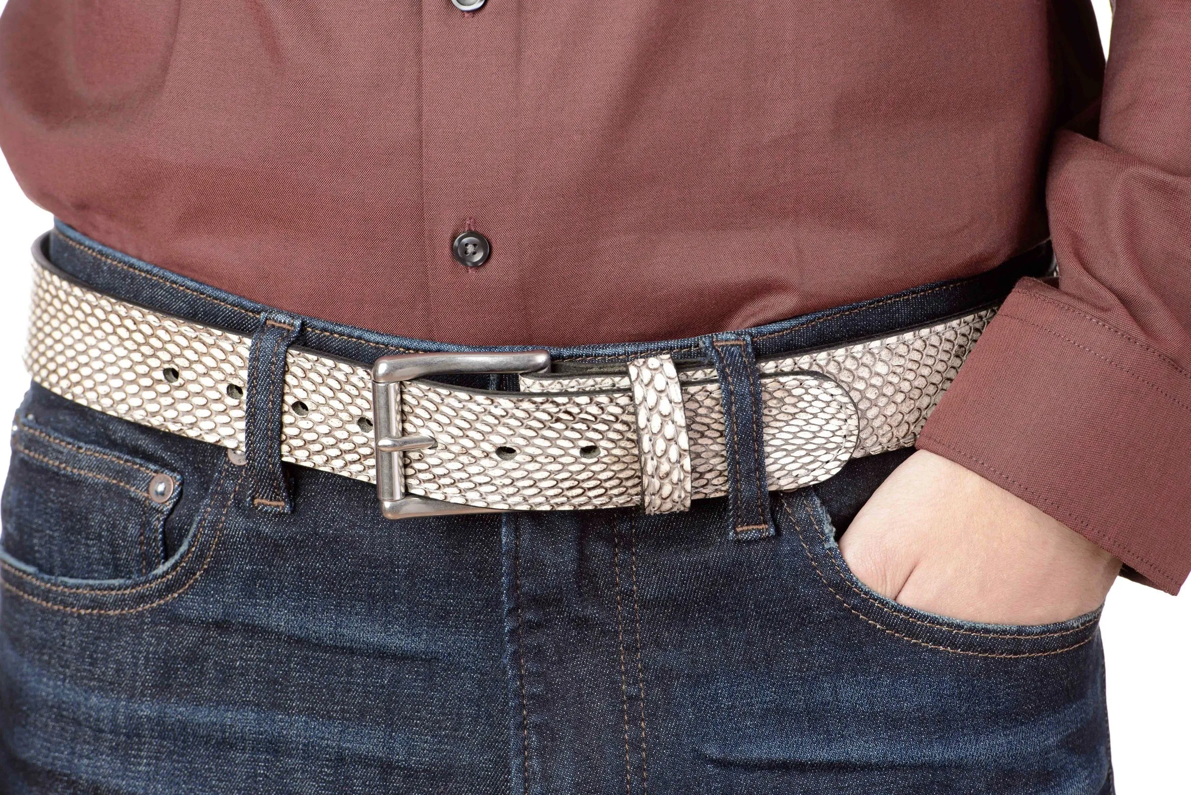 Men's Indonesian Spitting Cobra Max Thickness Belt