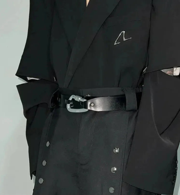 Metallic Buckle Design Belt