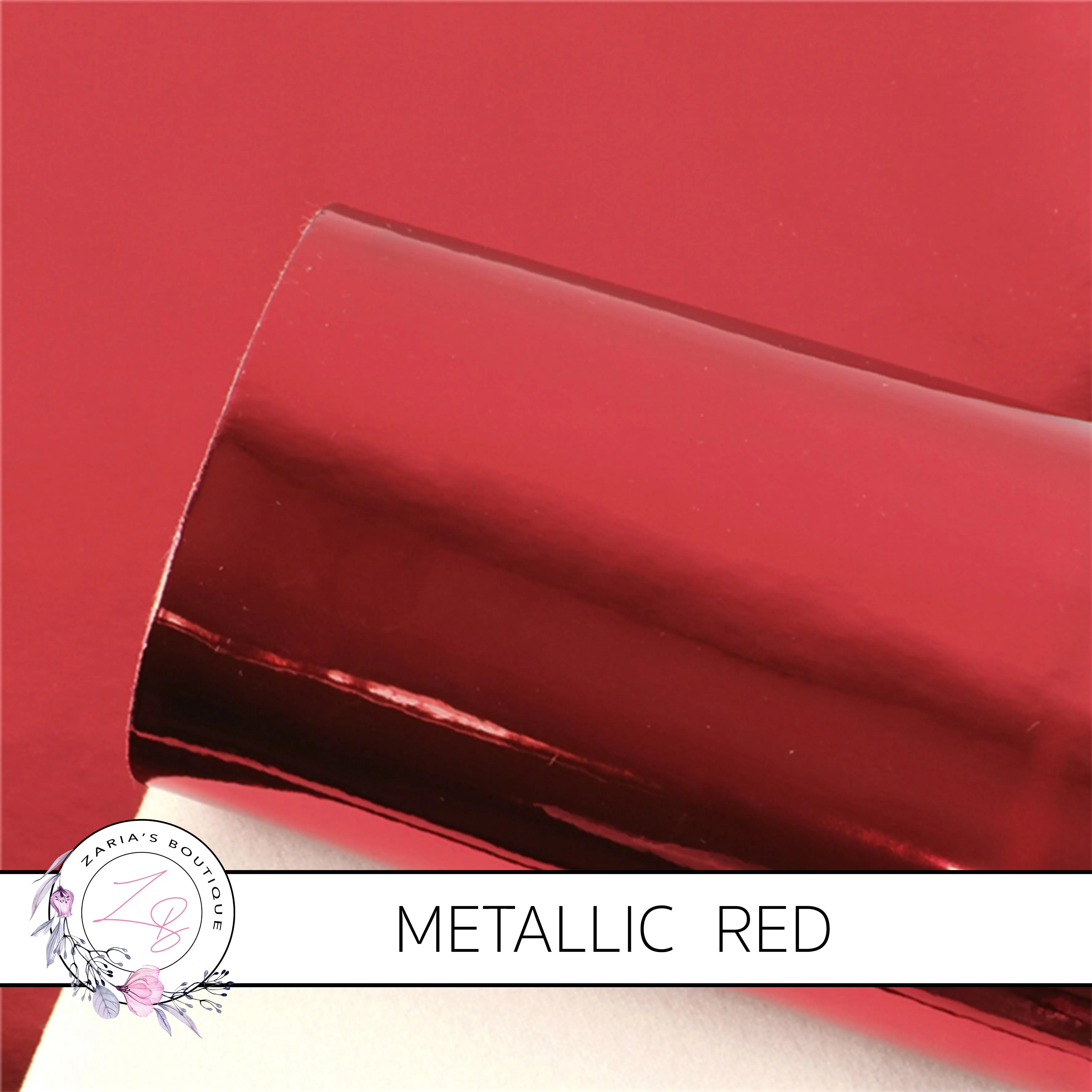 Metallic Shiny Mirror ~ Hot Pink ~ Faux Leather Sheets