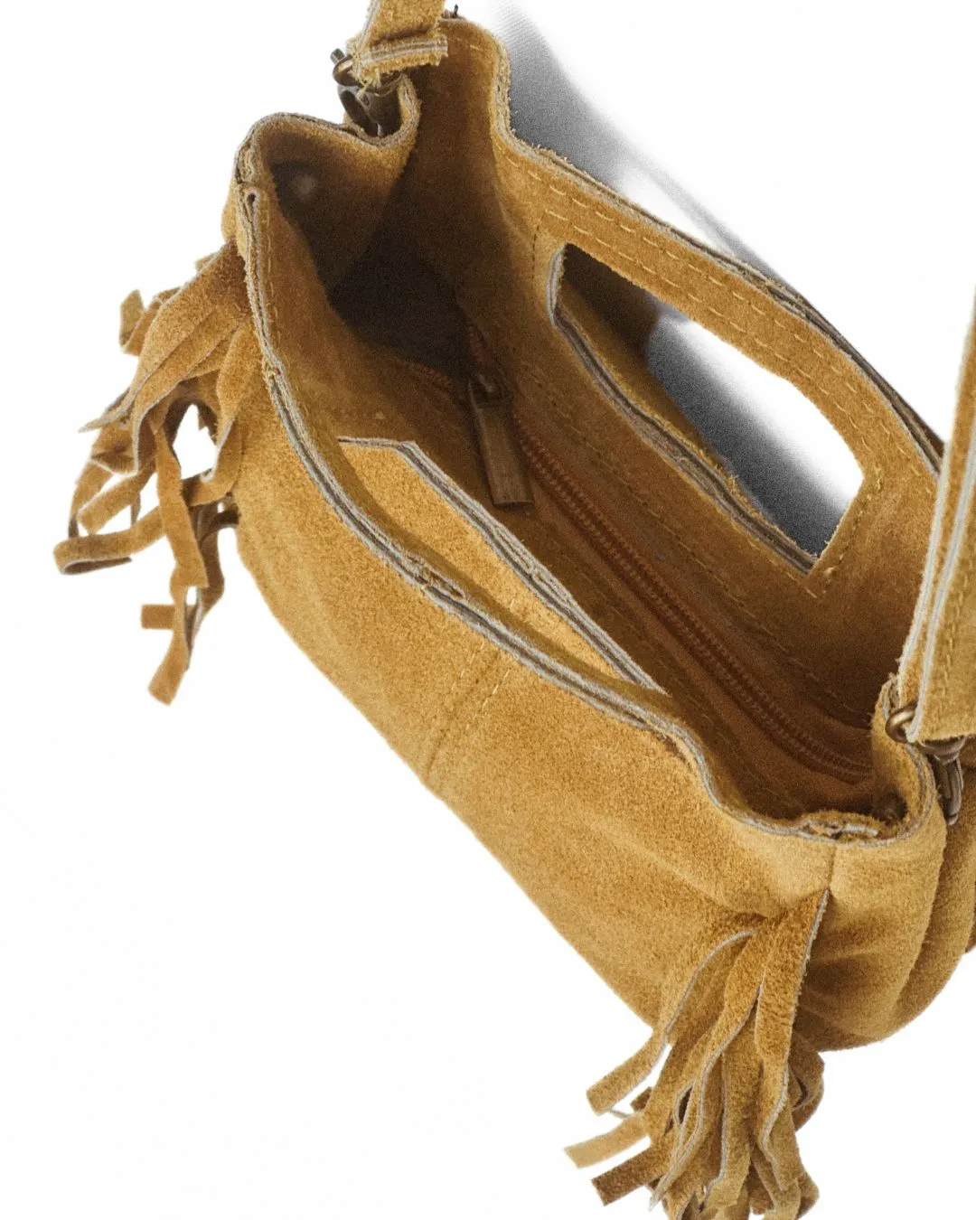 Mini Indie Handbag – Suede Fringe Crossbody Bag