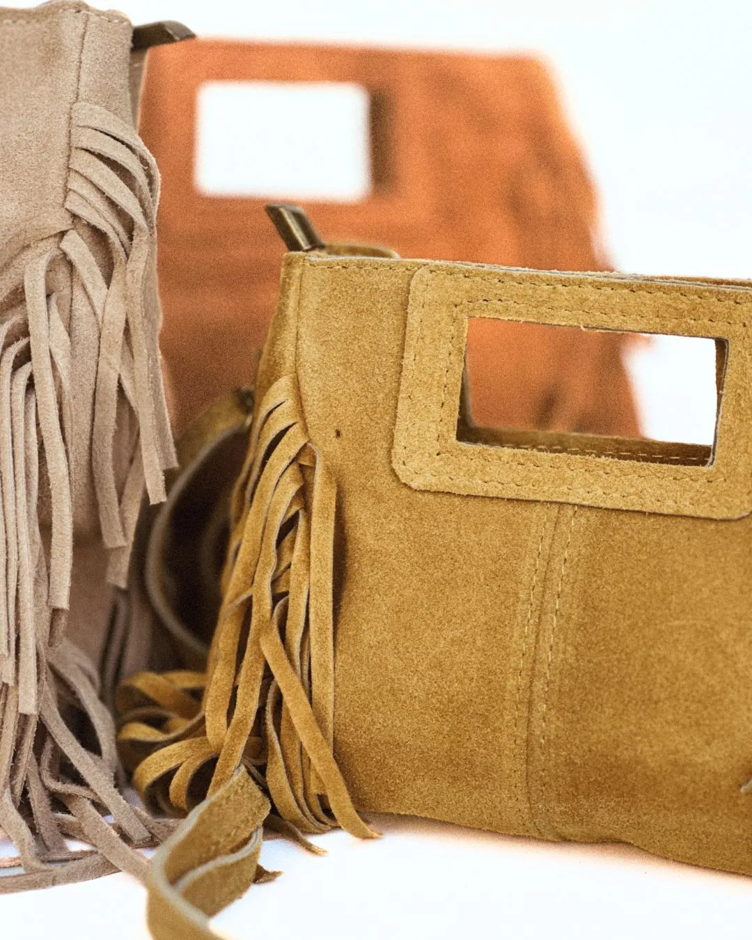 Mini Indie Handbag – Suede Fringe Crossbody Bag