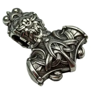 Mjolnir Hammer silver pendant