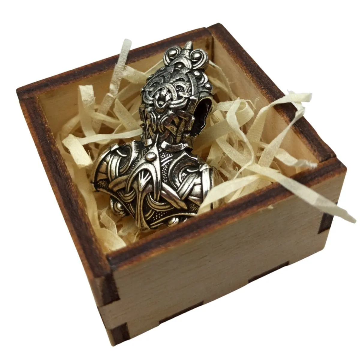 Mjolnir Hammer silver pendant