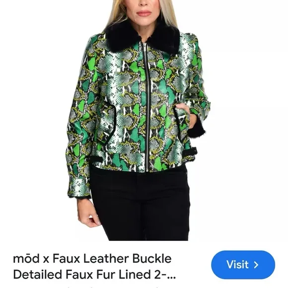 Mod -X  3XL faux reptile jacket