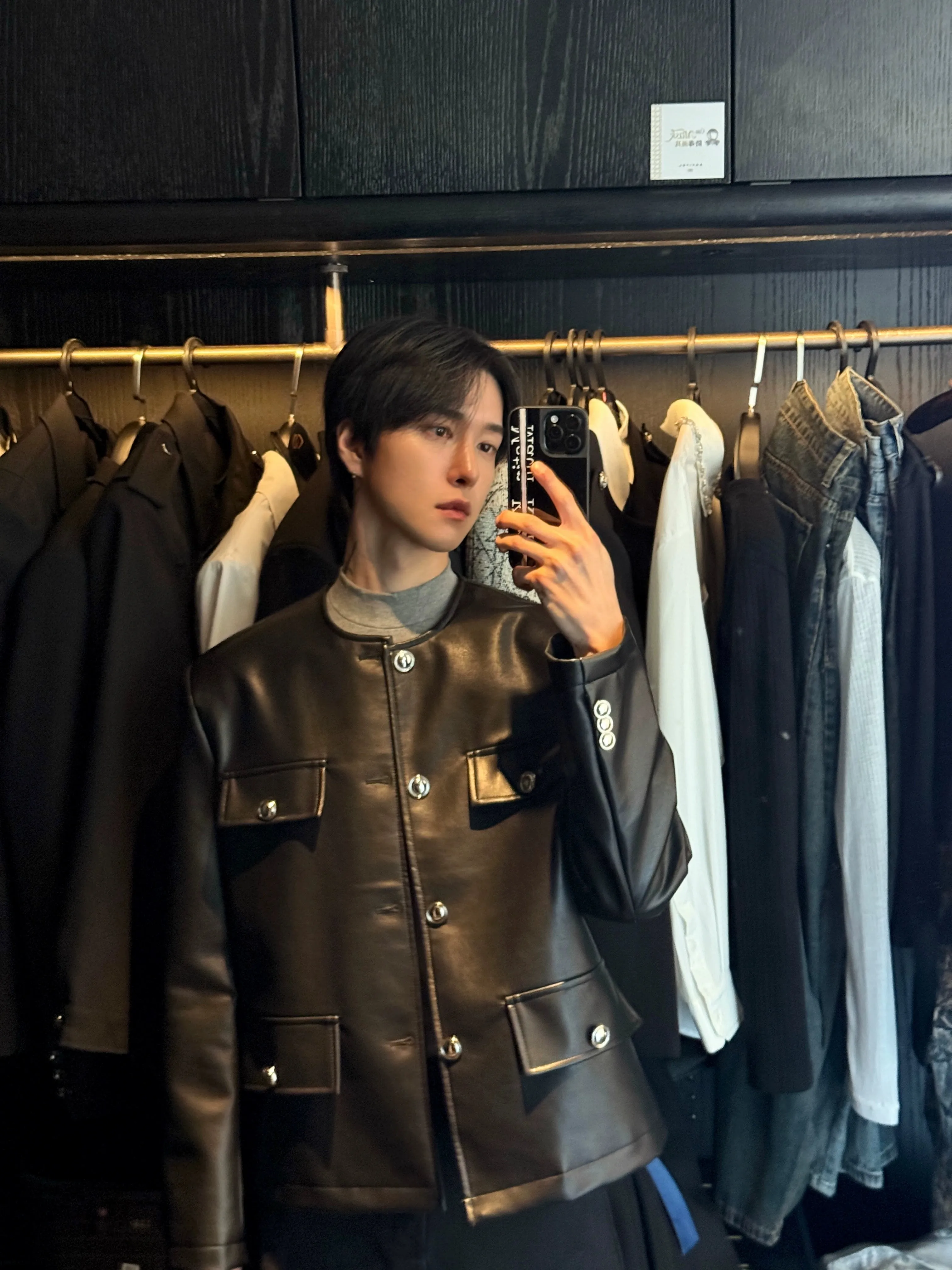 Motorcycle Style PU Leather Jacket