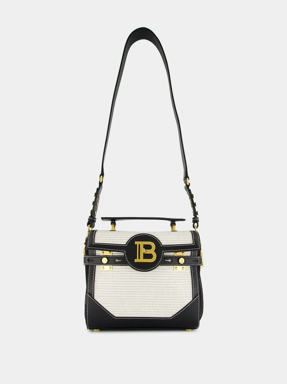 Natural & Black Raffia B-Buzz 23 Bag