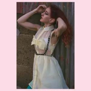 Neptune vegan or leather chain underbust harness
