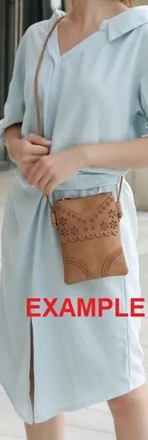New Ecosse Design Crossbody leather purse in Blue! Rear pocket to hold your Phone! Great Quality!