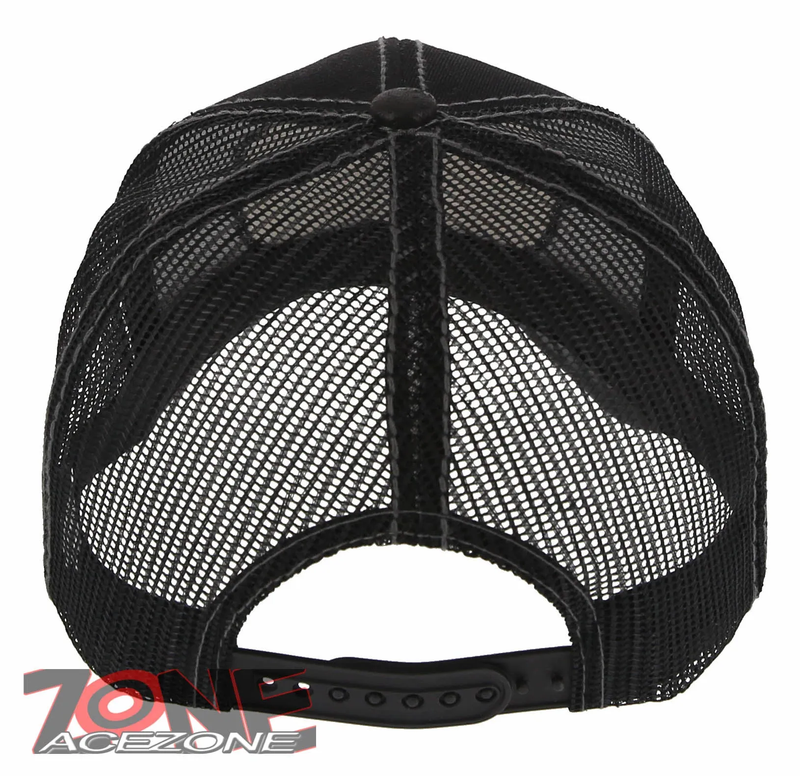NEW! RODEO HORSE SHOE STAR MESH TRUCKER SNAPBACK BASEBALL CAP HAT BLACK