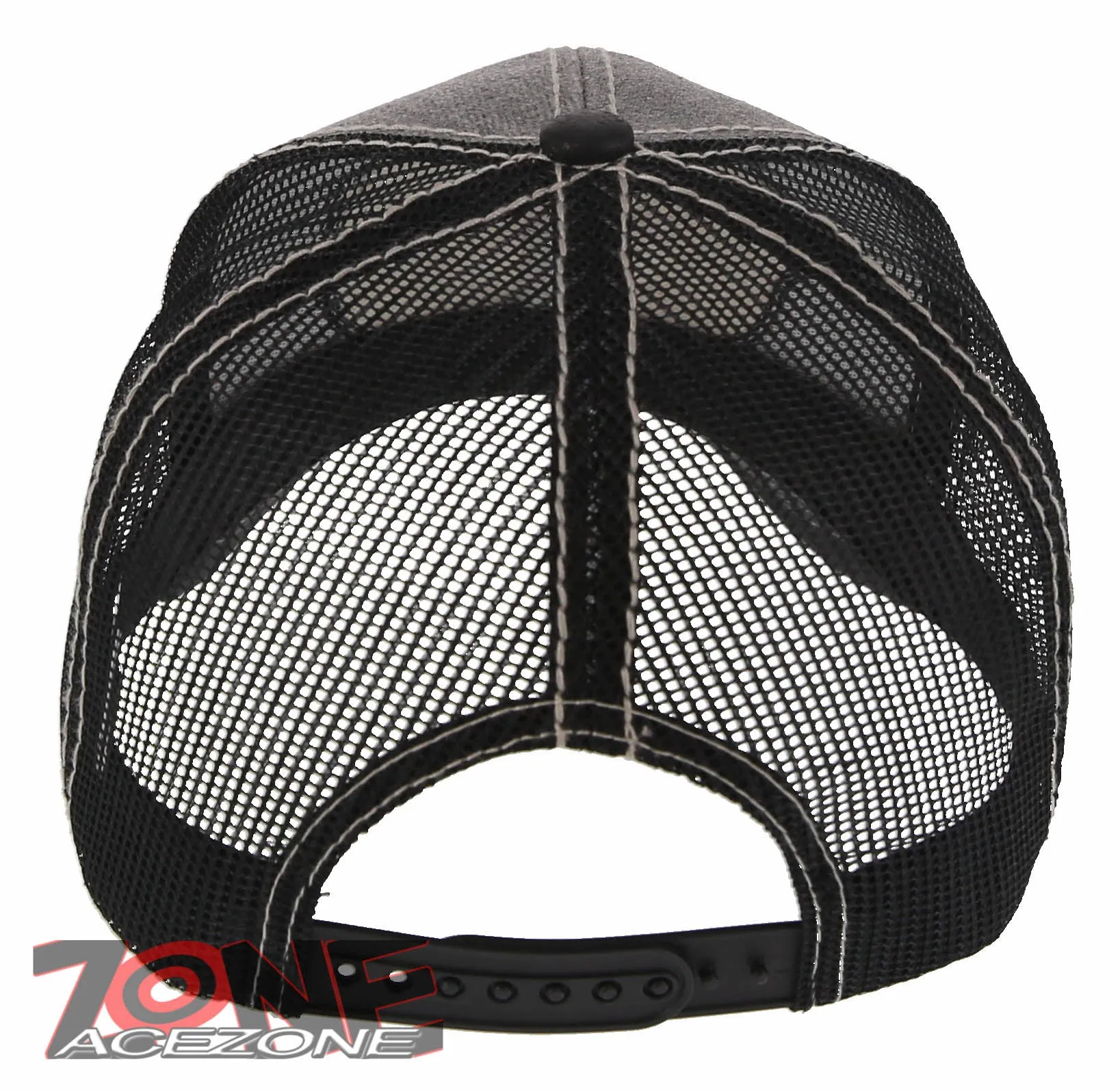 NEW! RODEO HORSE SHOE STAR MESH TRUCKER SNAPBACK BASEBALL CAP HAT GRAY BLACK