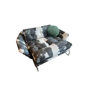 New York Suite Lounge Chair and a Half Tessuti Marras; Catch Me; Black Nickel