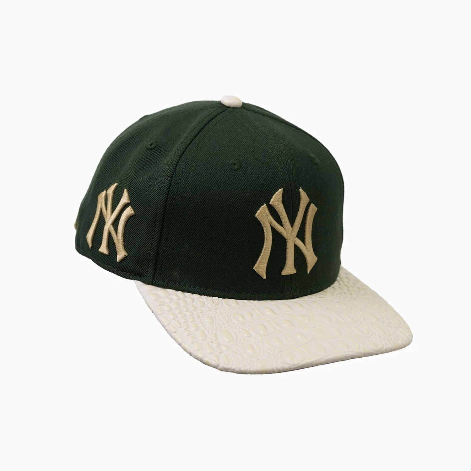 New York Yankees MLB Leather Visor Strapback Hat