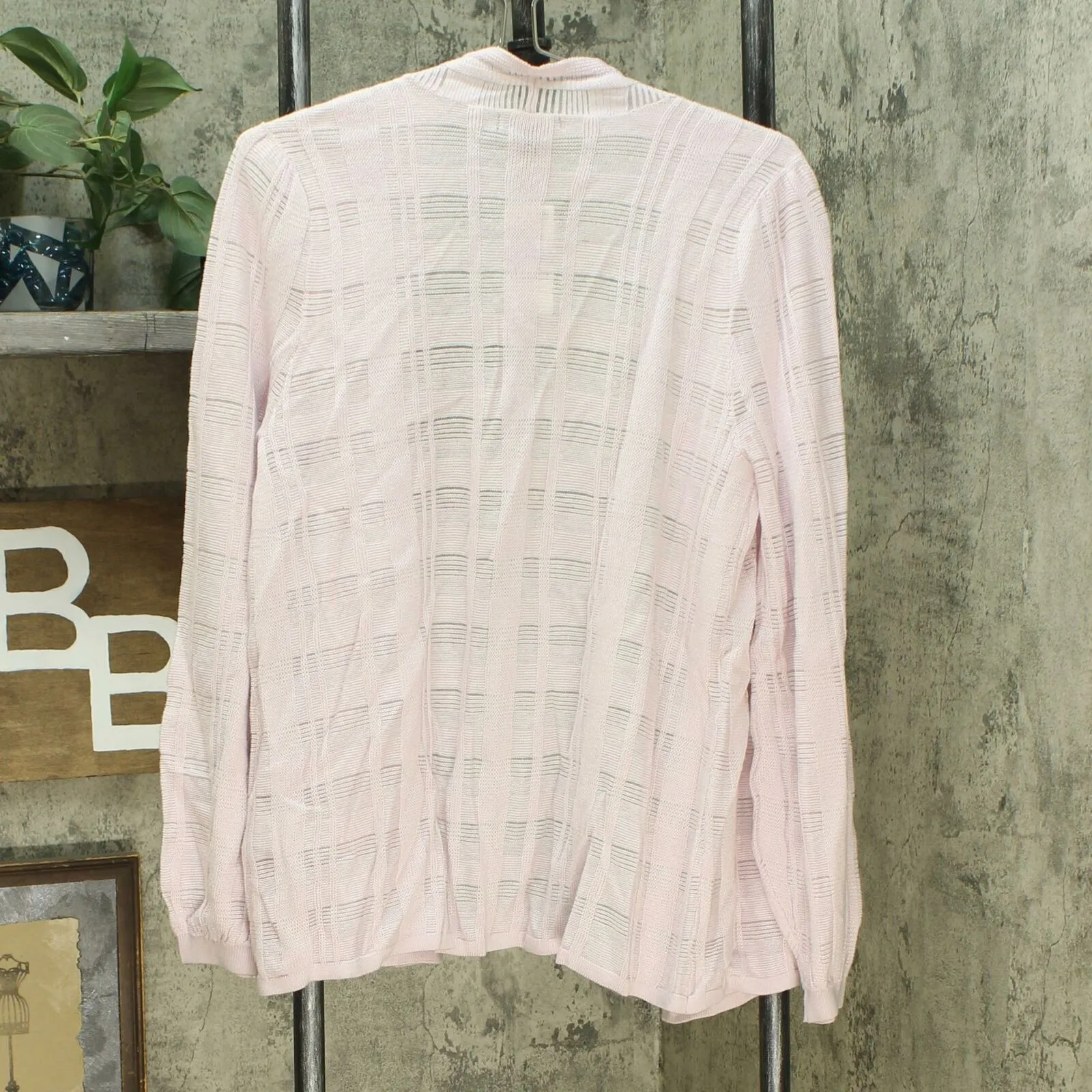NWT Alfani Womens Petite Illusion Plaid Cardigan. 100086541PT Petite X-Large