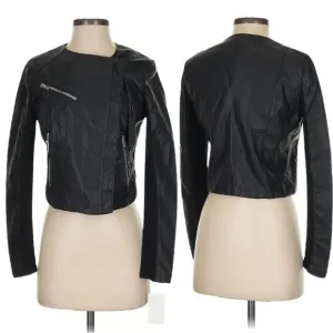 NWT BlankNYC Faux Leather Jacket Black Moto Style XS