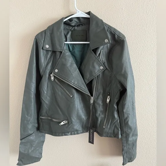 NWT BlankNYC Faux Leather Zip Up Motto Jacket siz XL