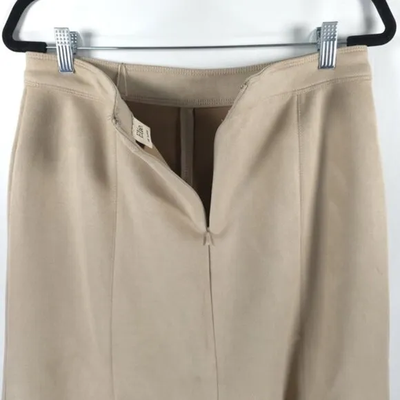 NWT ELIE. ELIE TAHARI FAUX SUEDE LEATHER Flare Hem Skirt ЕН341087 Size 10, 8