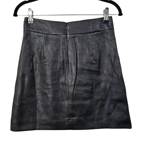NWT J.Crew Faux-Leather A-Line Mini Skirt Size 0