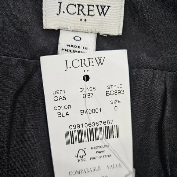 NWT J.Crew Faux-Leather A-Line Mini Skirt Size 0