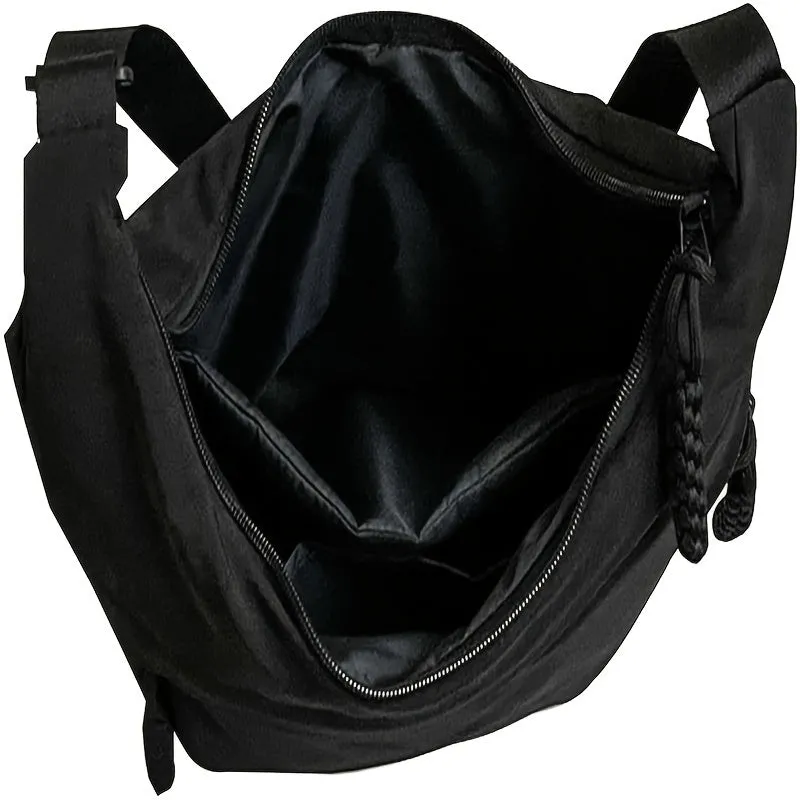 Nylon Crescent Moon Crossbody Bag