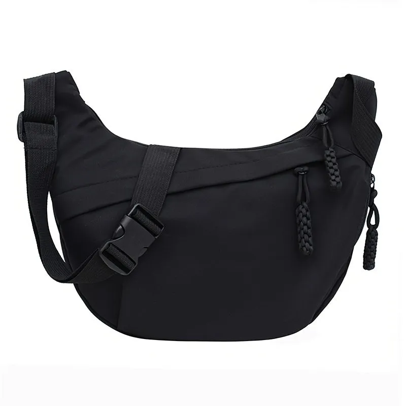 Nylon Crescent Moon Crossbody Bag