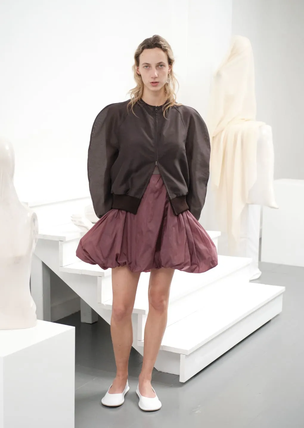 NYLON VOLUME MINI DRESS
