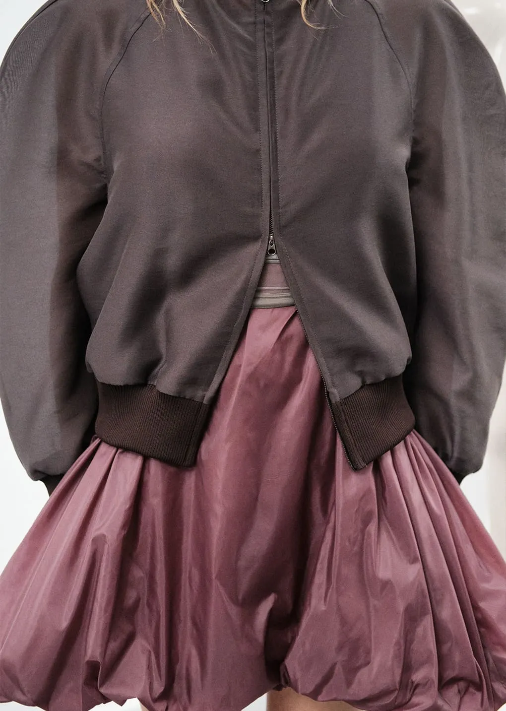 NYLON VOLUME MINI DRESS