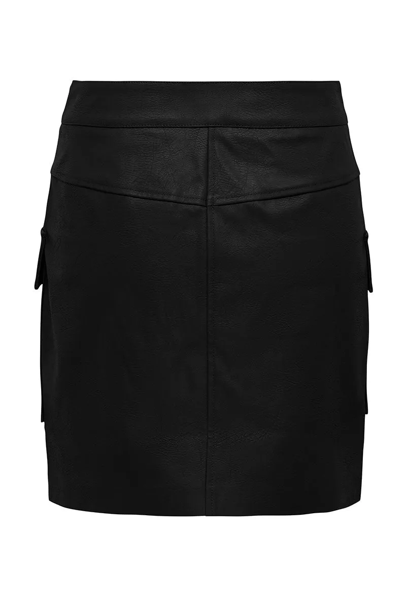 ONLY VERA FAUX LEATHER SKIRT