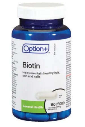 Option  Biotin 5000mcg 60 Capsules