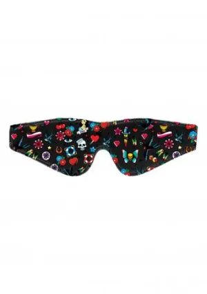 OUCH TATTOO PRINTED EYE MASK