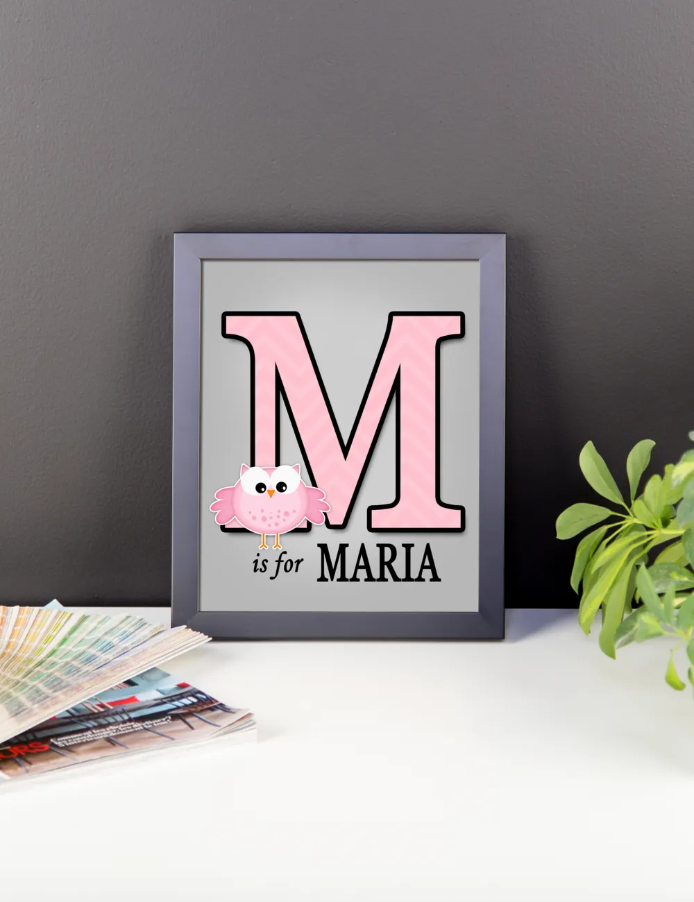 Owl Name Nursery Wall Art