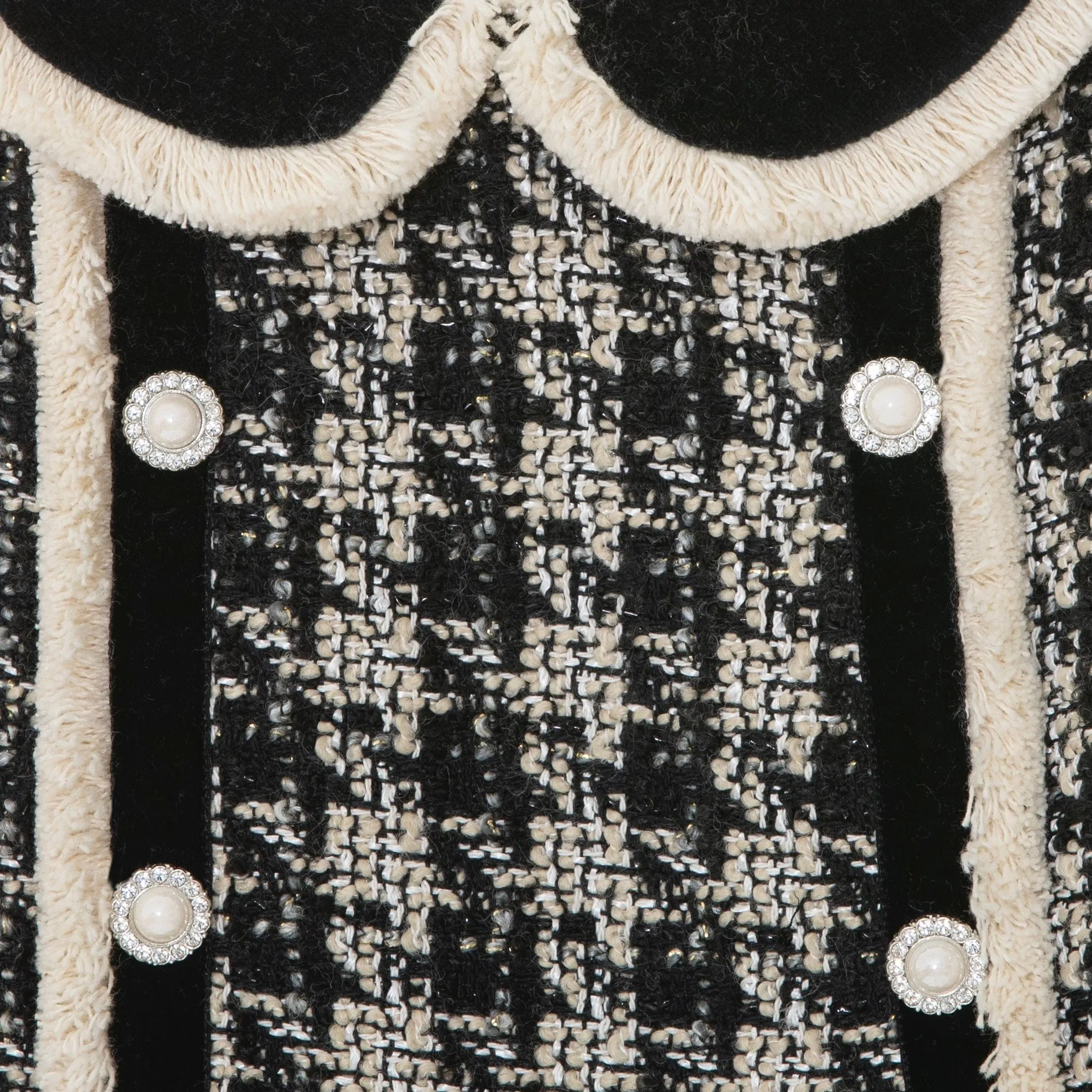 PATACHOU - Tweed Flannel Dress - Black