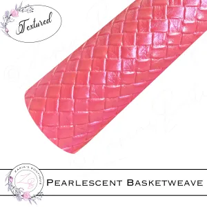 ⋅ Pearlescent Basketweave ⋅ Textured Vegan Faux Leather ⋅